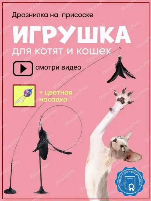 Olash Pets | Игрушка для кошек удочка интерактивная