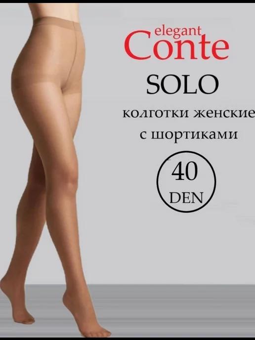 CONTE Elegant | Колготки Conte SOLO 40 den, с шортиками