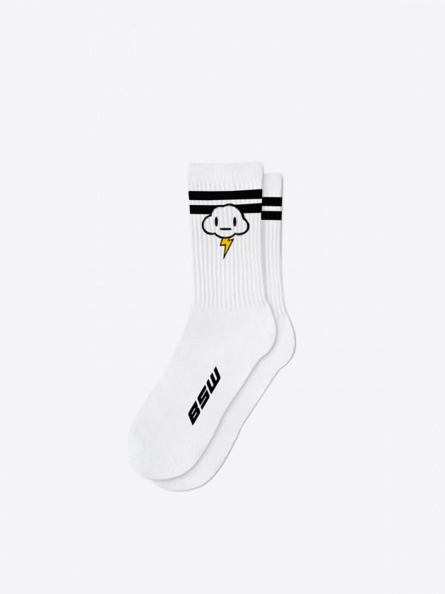 BlackStarWear | Носки BSW x ZAK x Ханна Artwear  Белый 41-43