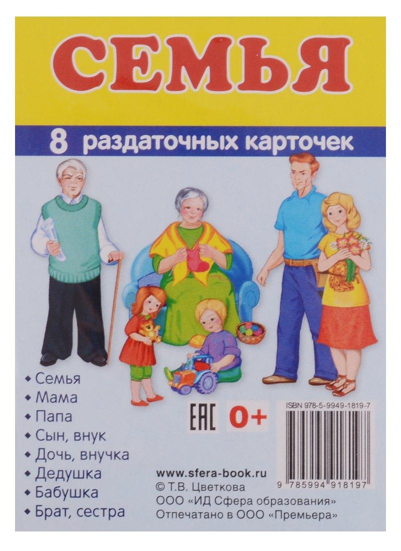 Сфера образования | Демонстрационные картинки. СУПЕР Семья. 8 раздаточных карточек с текстом (63х87мм)