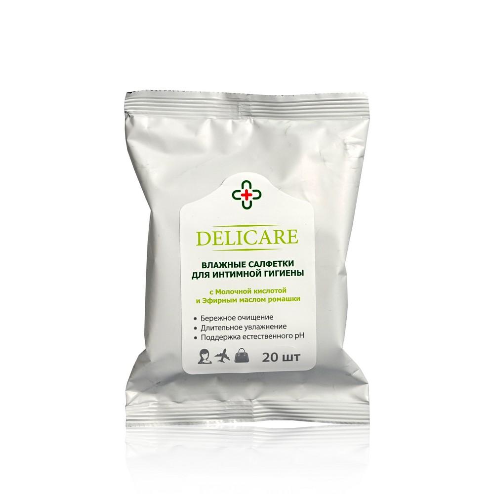 Delicare | Влажные салфетки Delicare для интимной гигиены 20шт