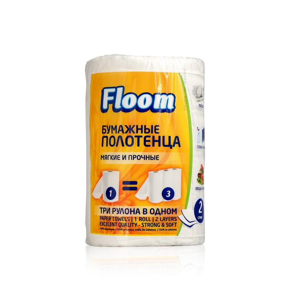 Floom | Бумажное полотенце Floom 2х-слойное " 3 рулона в 1 "