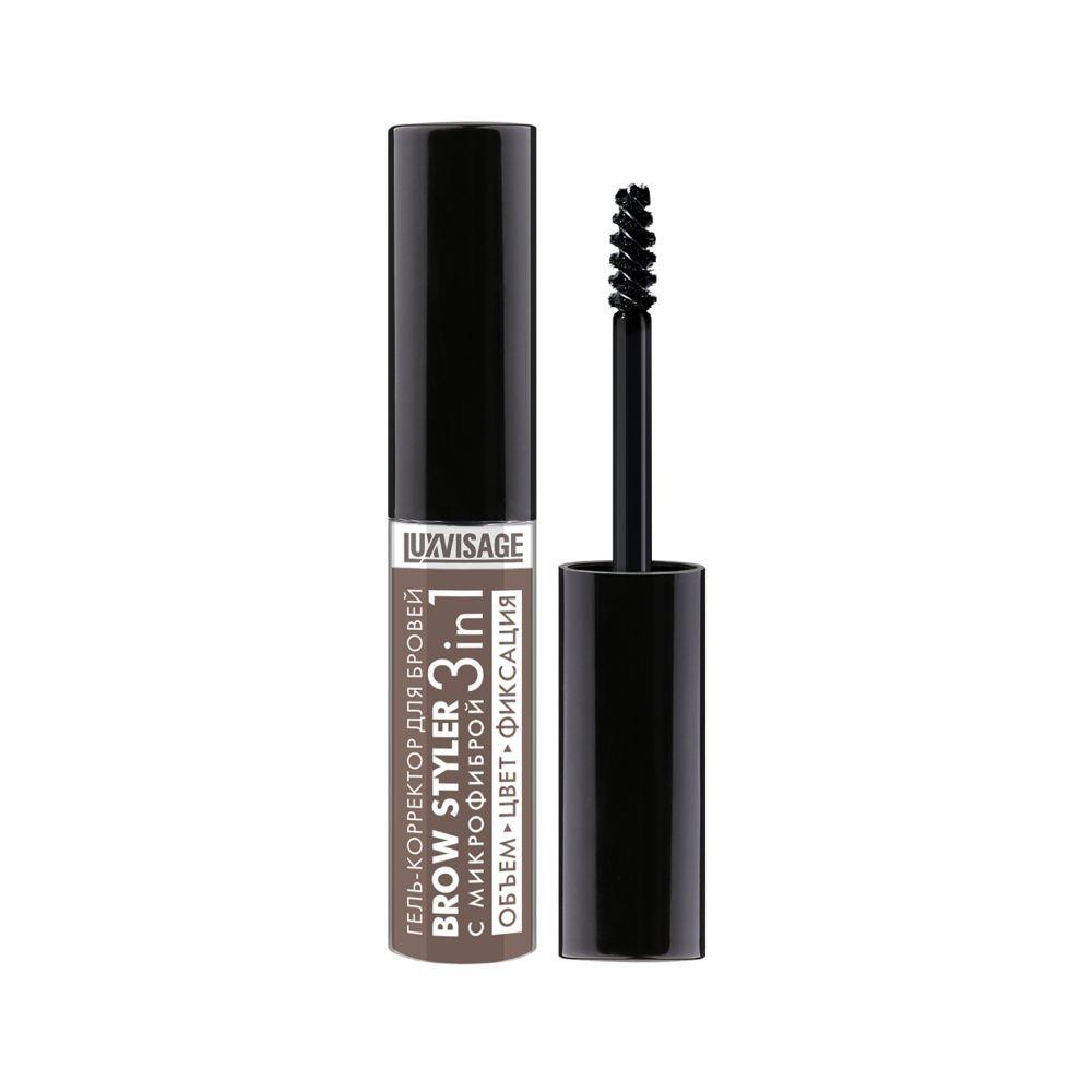 Luxvisage | Гель - корректор для бровей с микрофиброй Luxvisage Brow Styler 3 in 1 4 Эспрессо 5,5г