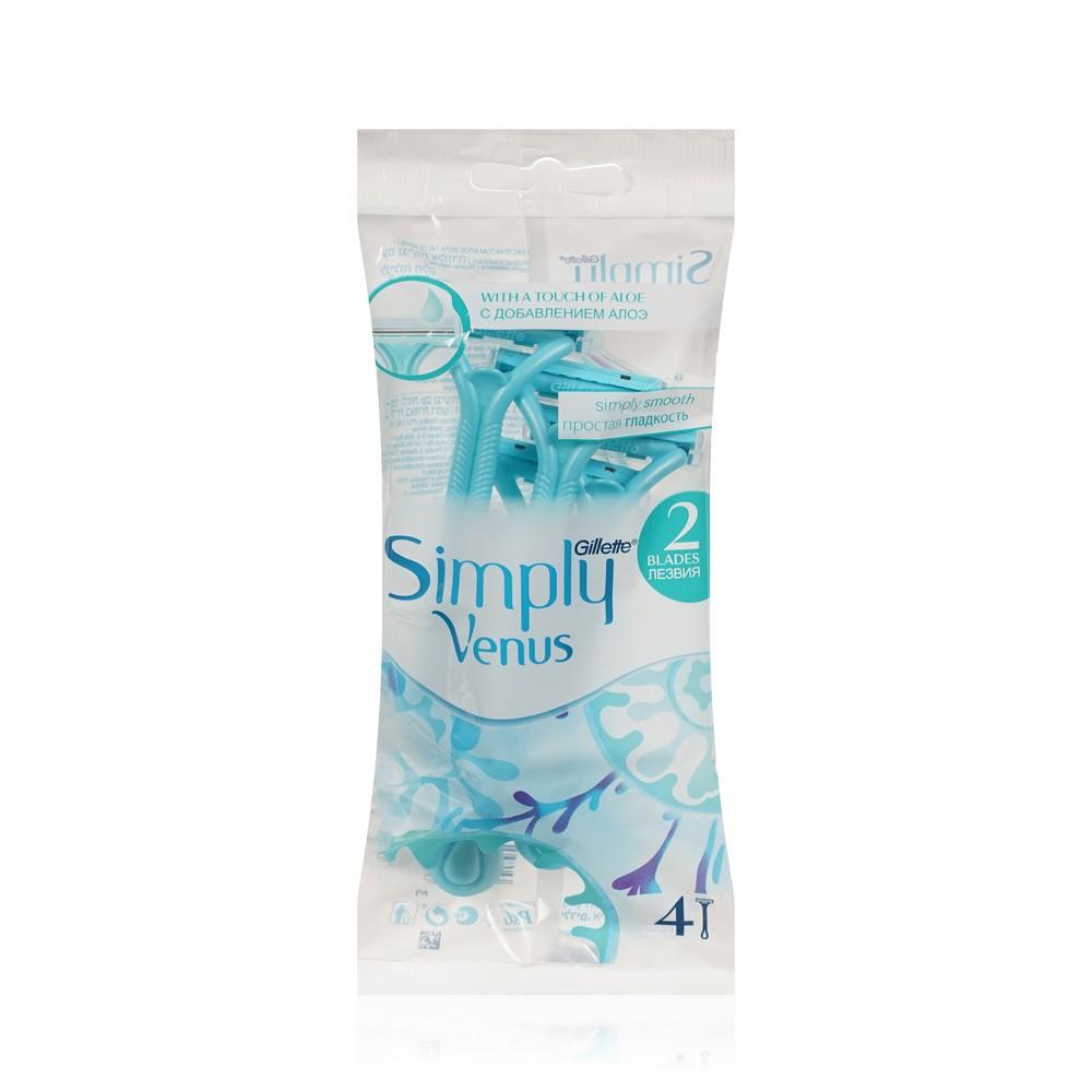 Venus | Одноразовые станки Venus Satin Care Simply для бритья 4шт