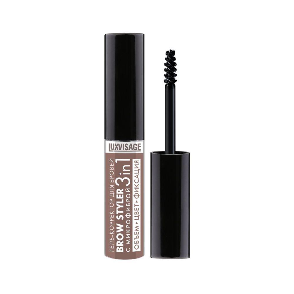 Luxvisage | Гель - корректор для бровей с микрофиброй Luxvisage Brow Styler 3 in 1 3 Мокаччино 5,5г