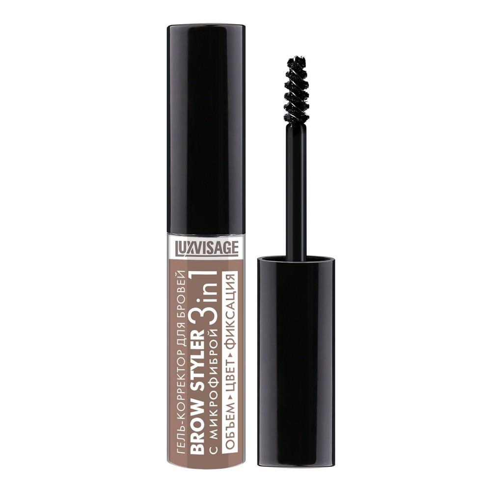 Luxvisage | Гель - корректор для бровей с микрофиброй Luxvisage Brow Styler 3 in 1 2 Капучино 5,5г