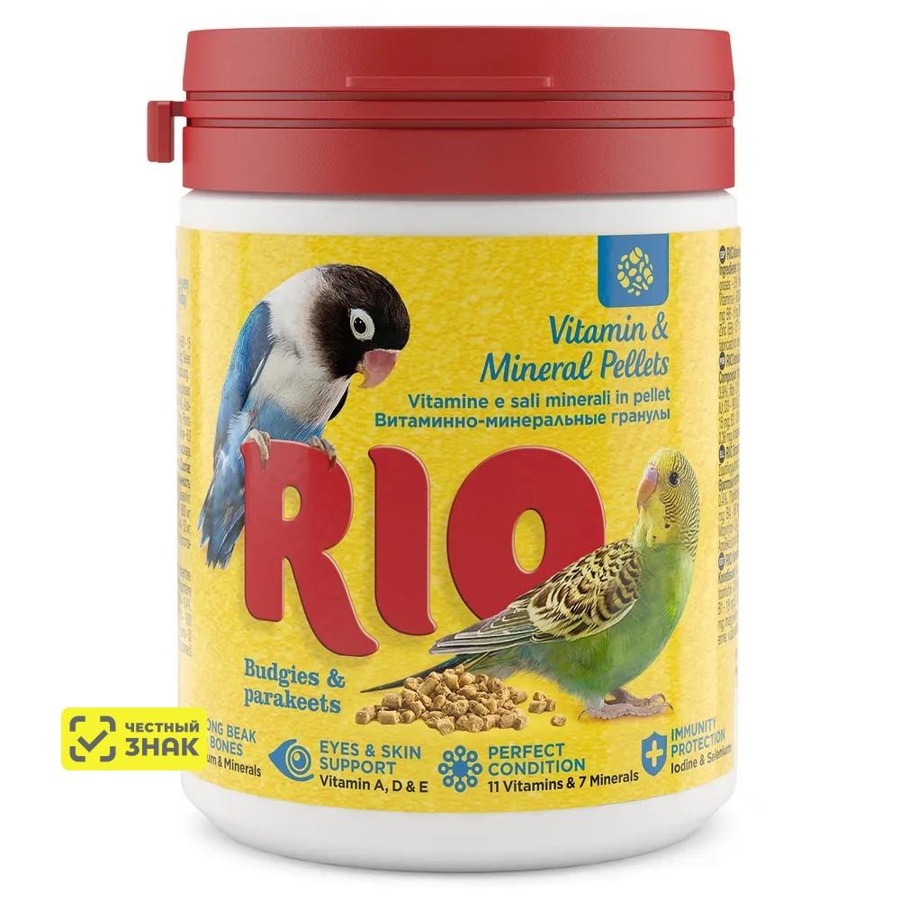 RIO Витаминно-минеральные гранулы для волнистых и средних попугаев, 120г
