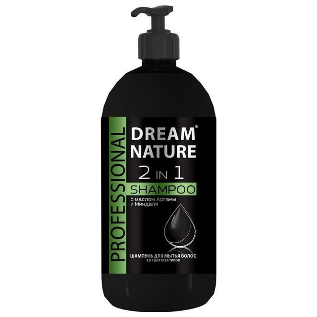 DREAM NATURE | шампунь DREAM NATURE Professional 2в1 c маслом арганы и миндаля 1л