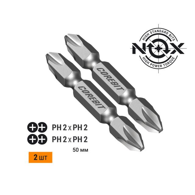 NOX | бита NOX PH2xPH2 50мм двухсторонняя 2шт