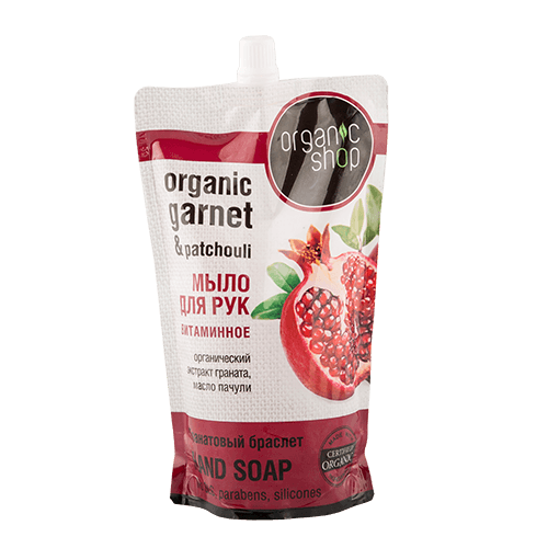 ORGANIC SHOP | Мыло жидкое `ORGANIC SHOP` Гранатовый браслет (рефилл) 500 мл