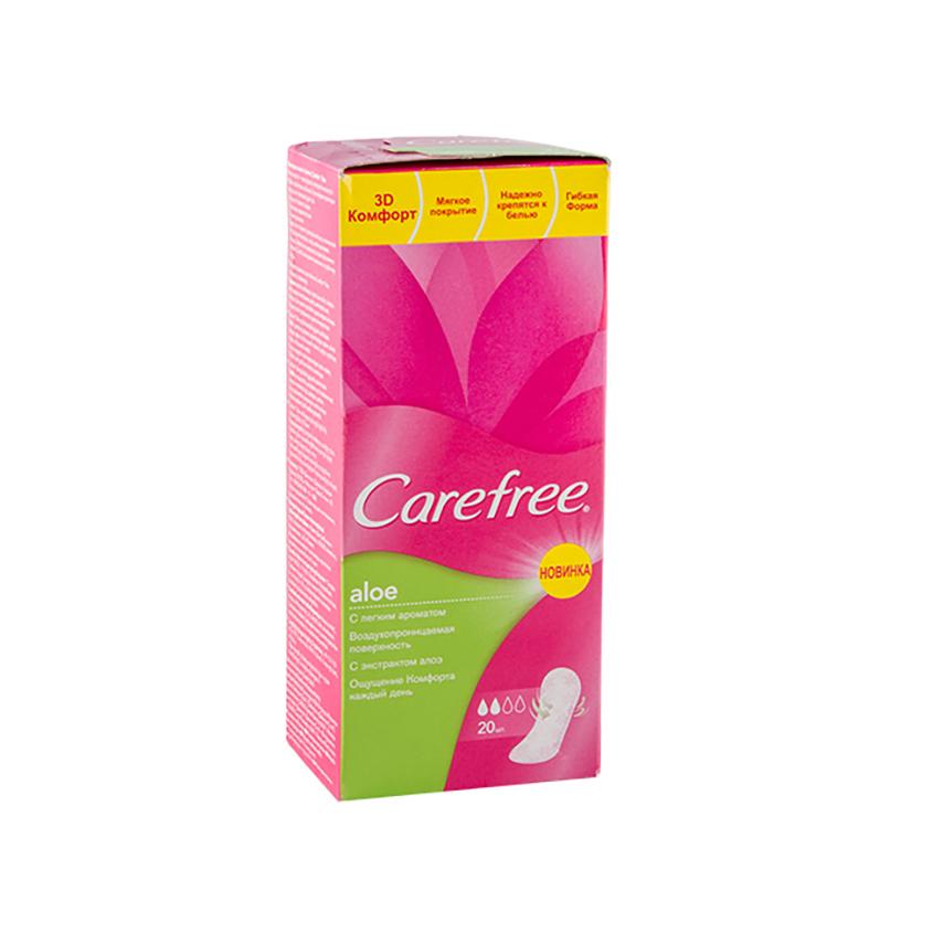 CAREFREE | Прокладки ежедневные `CAREFREE` Aloe воздухопроницаемые 20 шт