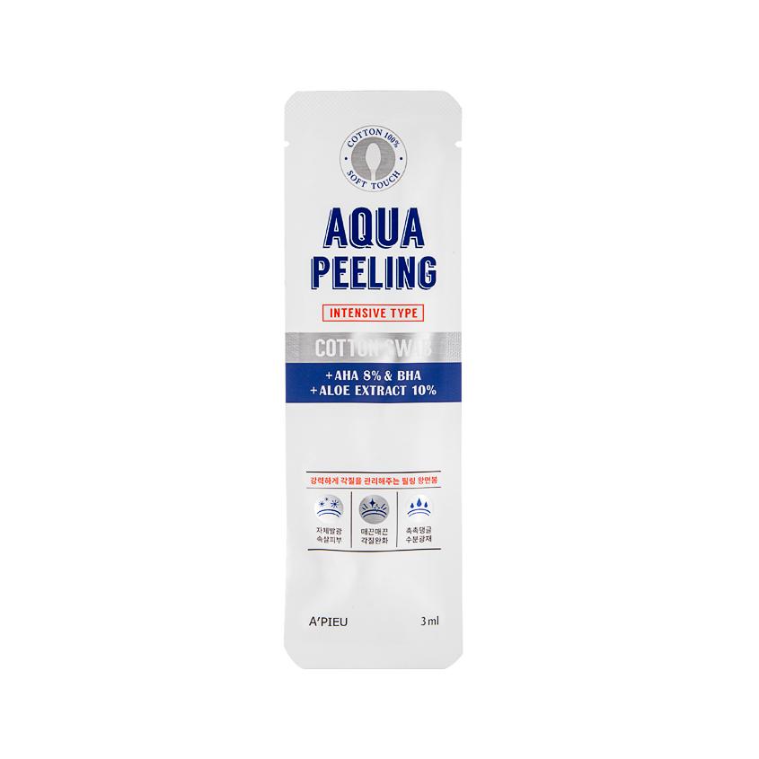 A`PIEU | Ватная палочка для пилинга `A`PIEU` AQUA PEELING c 8% AHA и BHA-кислотами (интенсивного действия) 3 мл