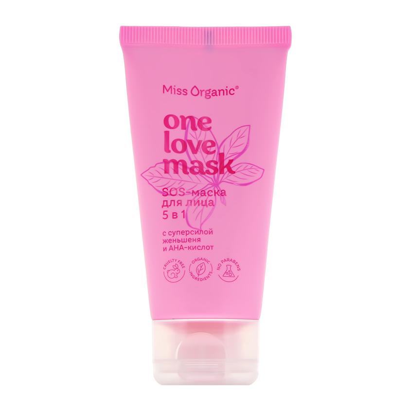 MISS ORGANIC | Sos-маска для лица `MISS ORGANIC` 5в1 с женьшенем и AHA-кислотами 50 мл